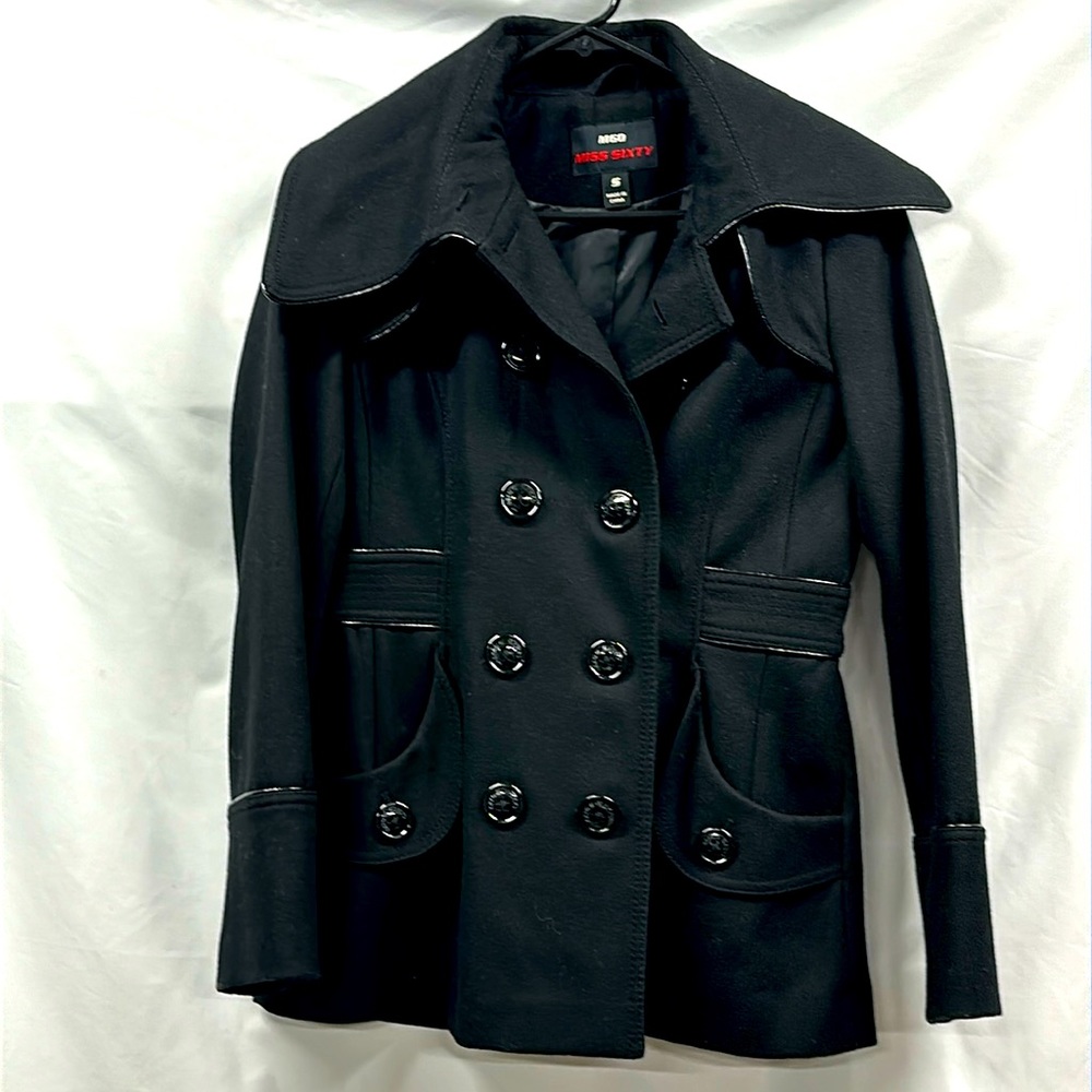 Miss Sixty Size S Black Peacoat